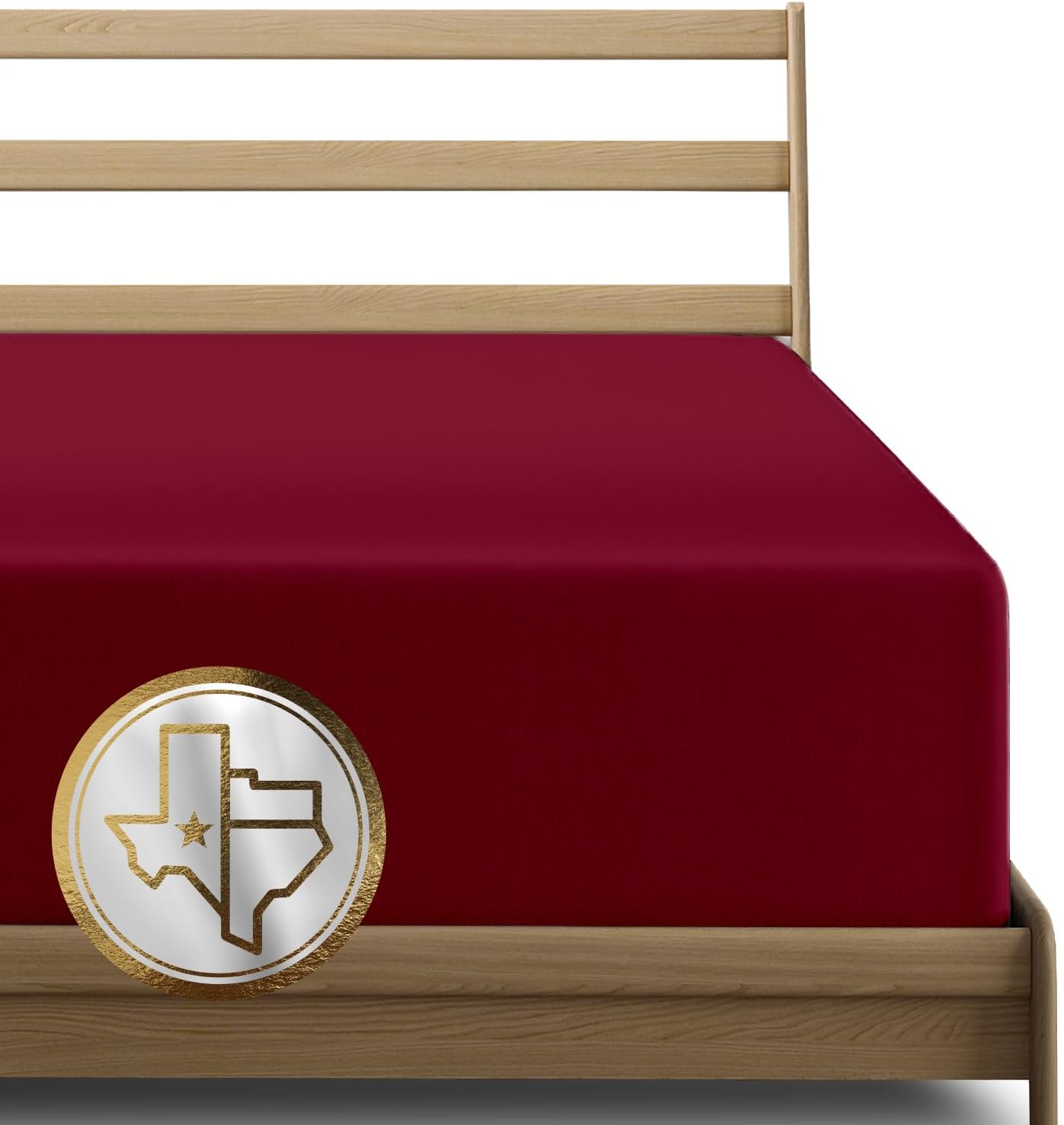 TEXAS LINEN CO. 100% Egyptian Cotton King Fitted Sheet Pack of 2 - Luxury High Thread Count Deep Pocket King Size Fitted Sheet Only (White), Soft, Cooling, Sateen Weave Hotel Quality Bottom Sheets