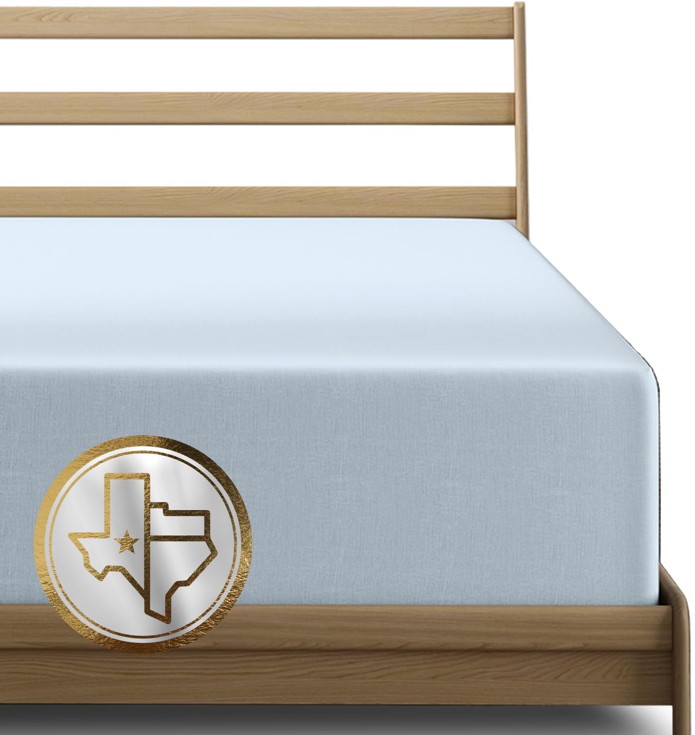 TEXAS LINEN CO. 100% Egyptian Cotton King Fitted Sheet Pack of 2 - Luxury High Thread Count Deep Pocket King Size Fitted Sheet Only (White), Soft, Cooling, Sateen Weave Hotel Quality Bottom Sheets