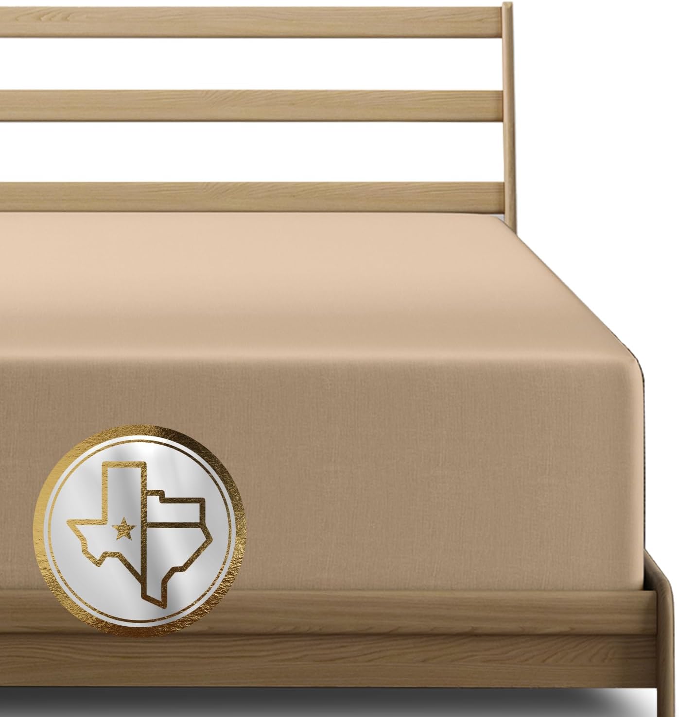 TEXAS LINEN CO. 100% Egyptian Cotton King Fitted Sheet Pack of 2 - Luxury High Thread Count Deep Pocket King Size Fitted Sheet Only (White), Soft, Cooling, Sateen Weave Hotel Quality Bottom Sheets