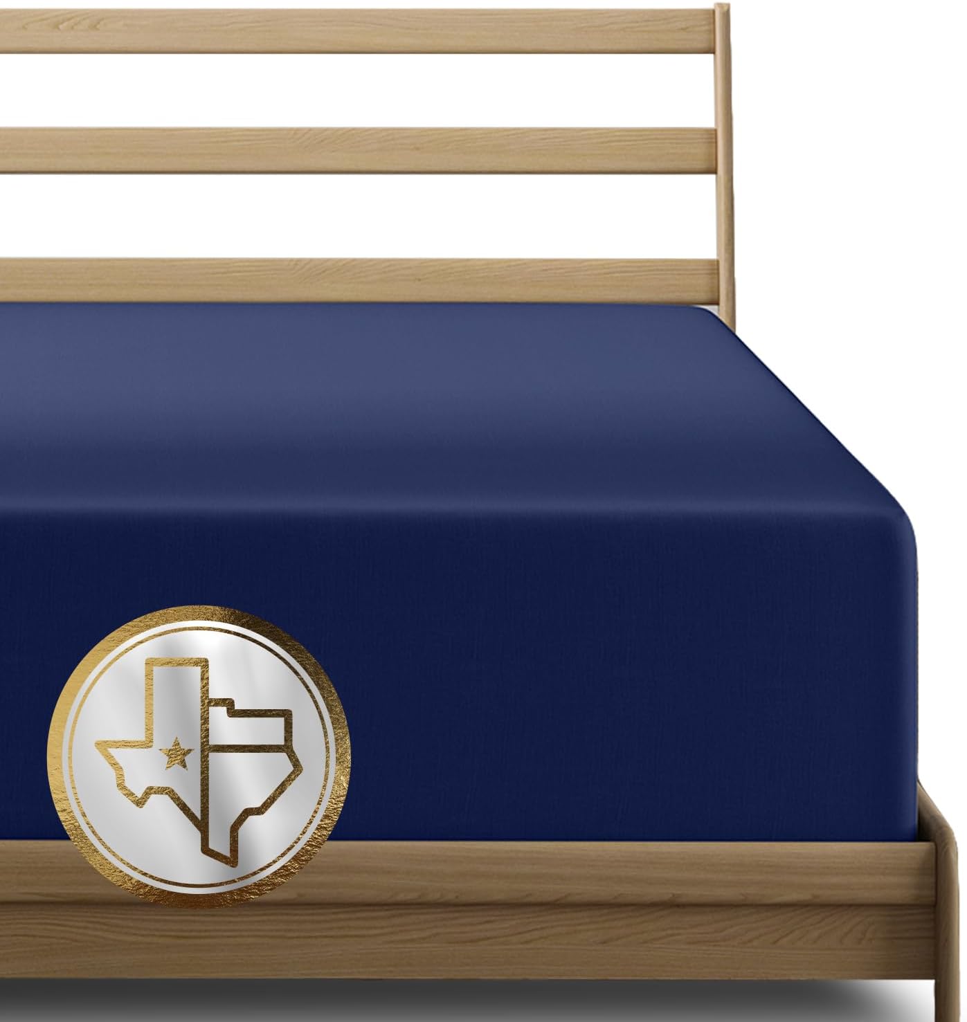 TEXAS LINEN CO. 100% Egyptian Cotton King Fitted Sheet Pack of 2 - Luxury High Thread Count Deep Pocket King Size Fitted Sheet Only (White), Soft, Cooling, Sateen Weave Hotel Quality Bottom Sheets