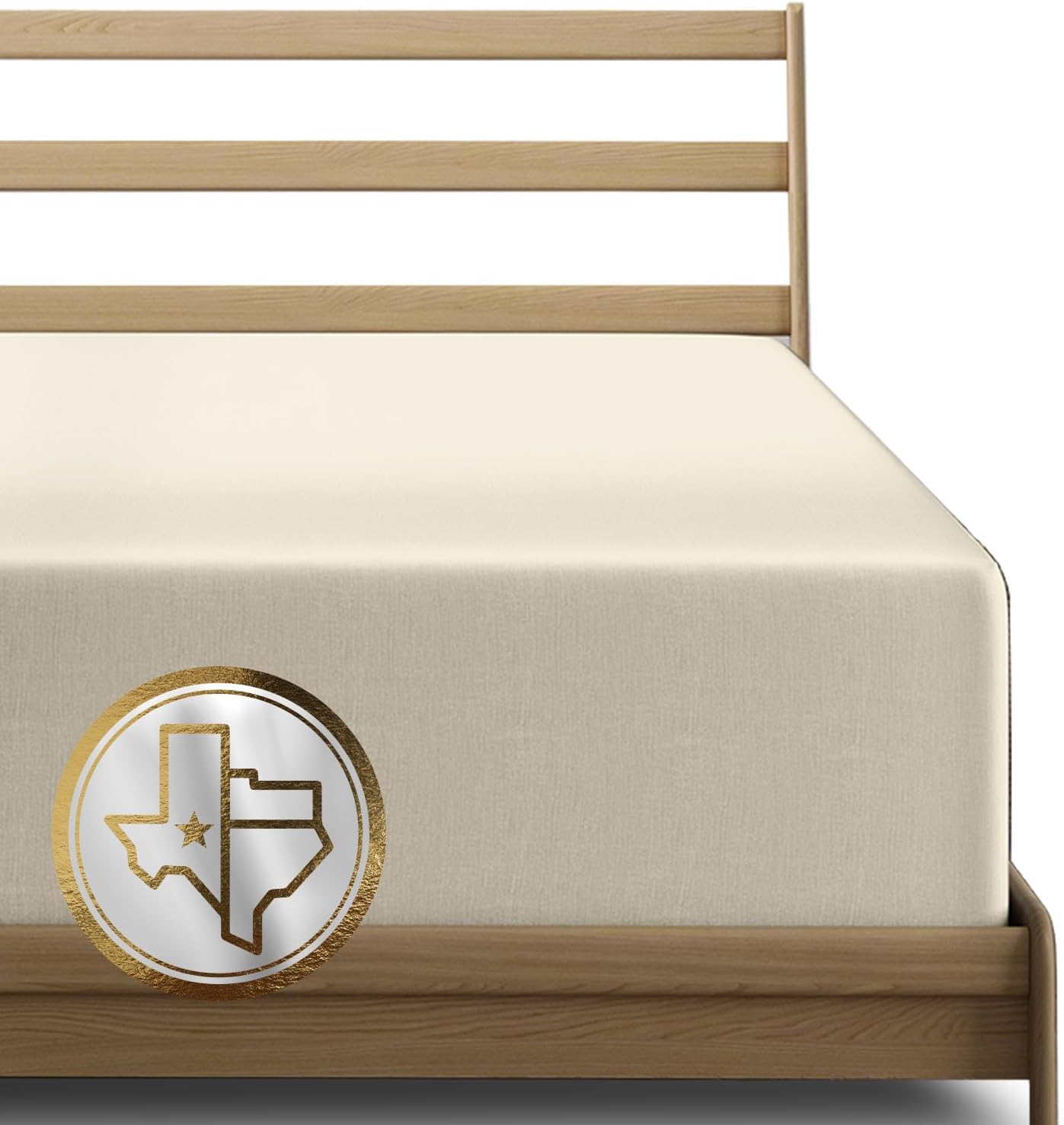 TEXAS LINEN CO. 100% Egyptian Cotton King Fitted Sheet Pack of 2 - Luxury High Thread Count Deep Pocket King Size Fitted Sheet Only (White), Soft, Cooling, Sateen Weave Hotel Quality Bottom Sheets