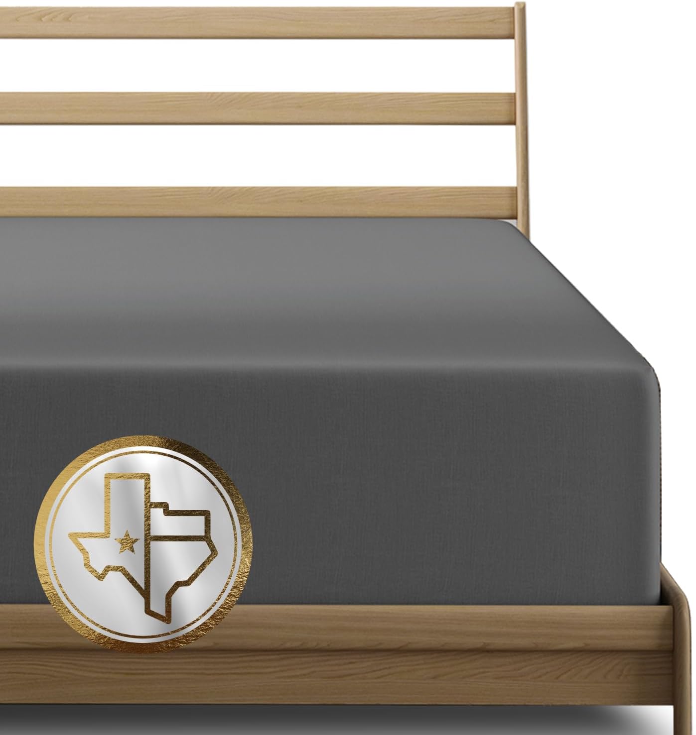 TEXAS LINEN CO. 100% Egyptian Cotton King Fitted Sheet Pack of 2 - Luxury High Thread Count Deep Pocket King Size Fitted Sheet Only (White), Soft, Cooling, Sateen Weave Hotel Quality Bottom Sheets