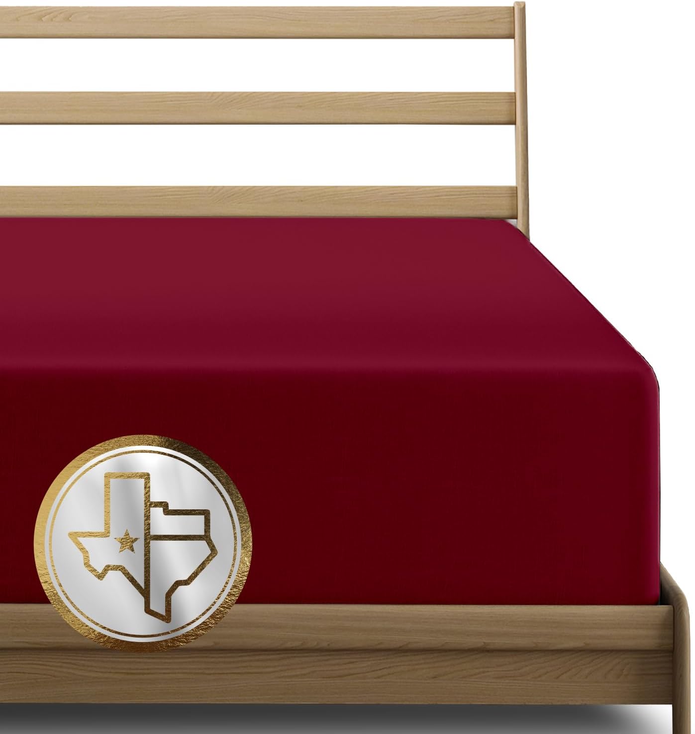 TEXAS LINEN CO. 100% Egyptian Cotton King Fitted Sheet Pack of 2 - Luxury High Thread Count Deep Pocket King Size Fitted Sheet Only (White), Soft, Cooling, Sateen Weave Hotel Quality Bottom Sheets