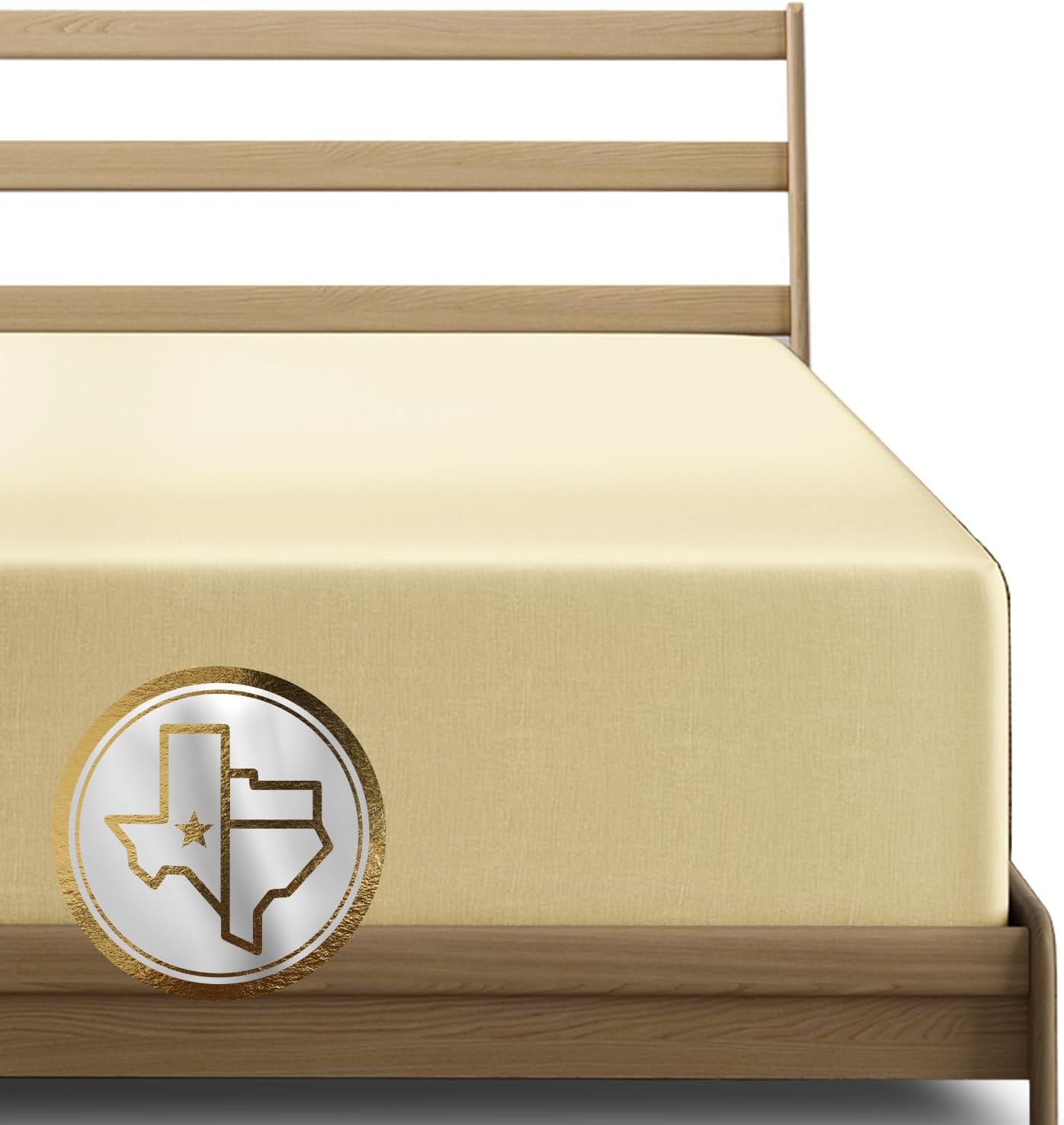 TEXAS LINEN CO. 100% Egyptian Cotton King Fitted Sheet Pack of 2 - Luxury High Thread Count Deep Pocket King Size Fitted Sheet Only (White), Soft, Cooling, Sateen Weave Hotel Quality Bottom Sheets