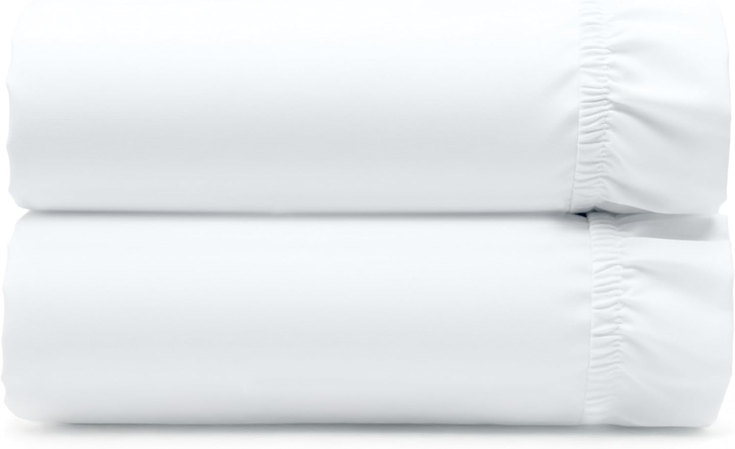 California Design Den 2-Pack 100% Organic Cotton Fitted Sheets Queen Size Percale Only, Soft, Crisp & Lightweight, Snug-Fit, 2X Queen Deep Pocket Fitted Sheet Only - White
