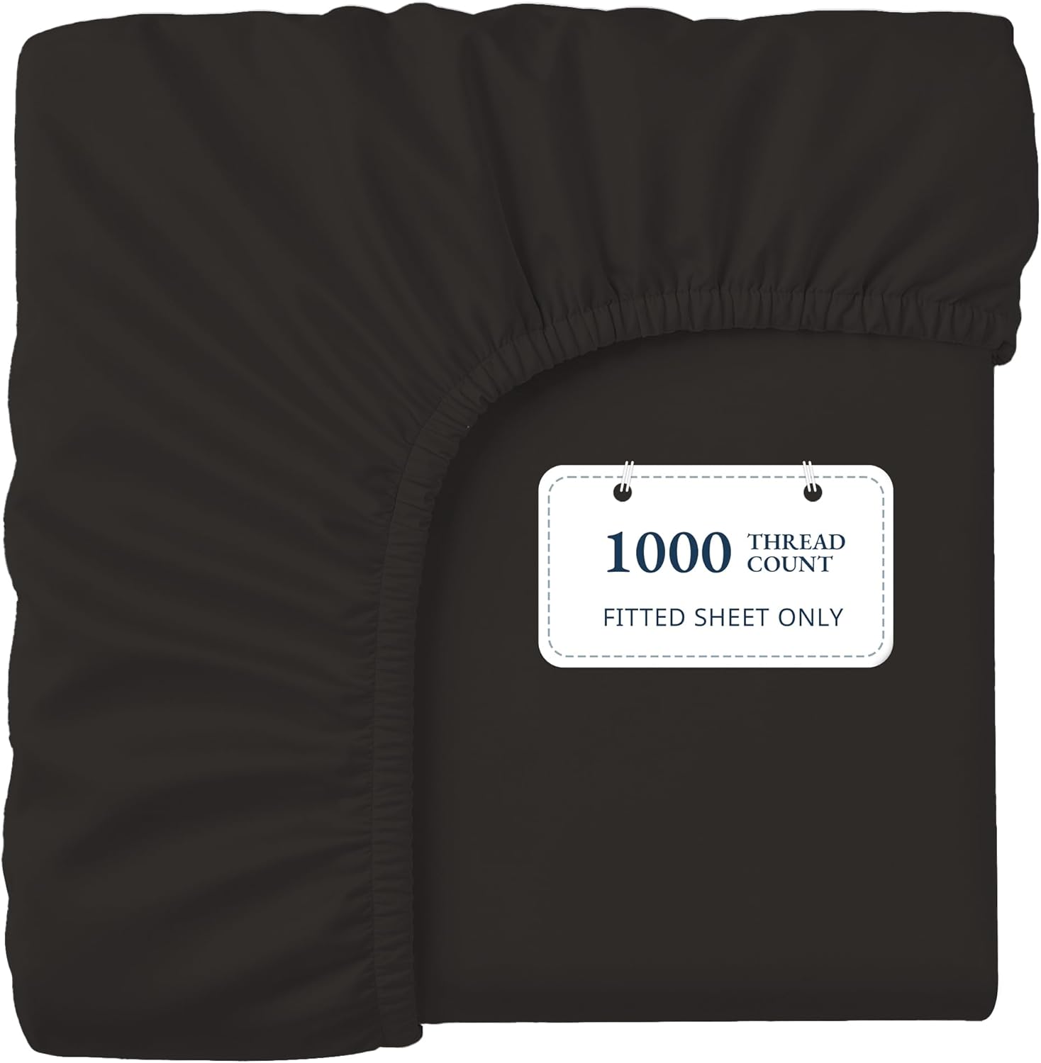 Lane Linen 100% Egyptian Cotton King Size Fitted Sheet Only (79"x81" + 16") - Elegant Sateen Weave, Ultra Soft, Breathable, Highly Durable, Deep Pockets Upto 17" - Charcoal