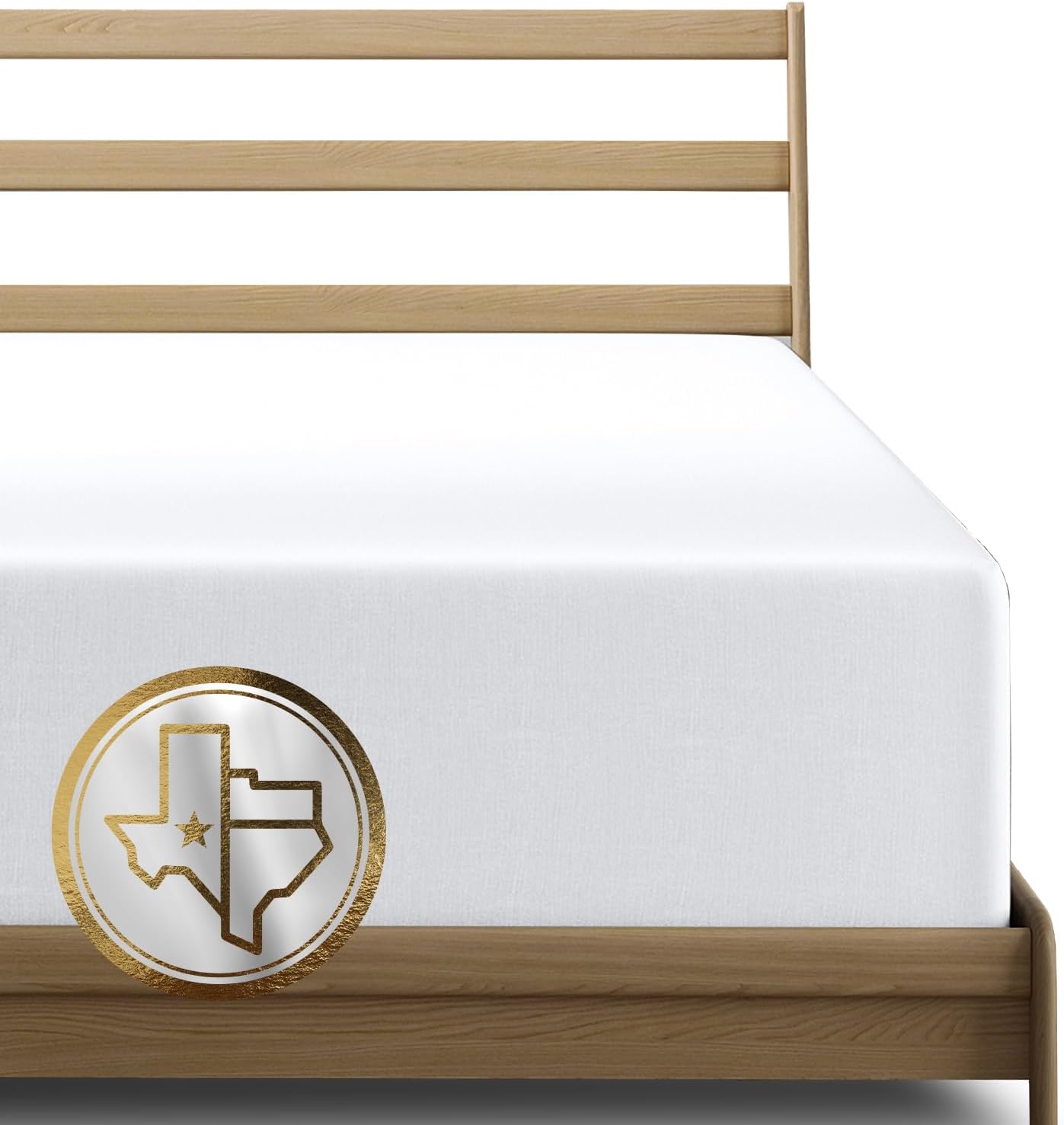 TEXAS LINEN CO. 100% Egyptian Cotton King Fitted Sheet Pack of 2 - Luxury High Thread Count Deep Pocket King Size Fitted Sheet Only (White), Soft, Cooling, Sateen Weave Hotel Quality Bottom Sheets