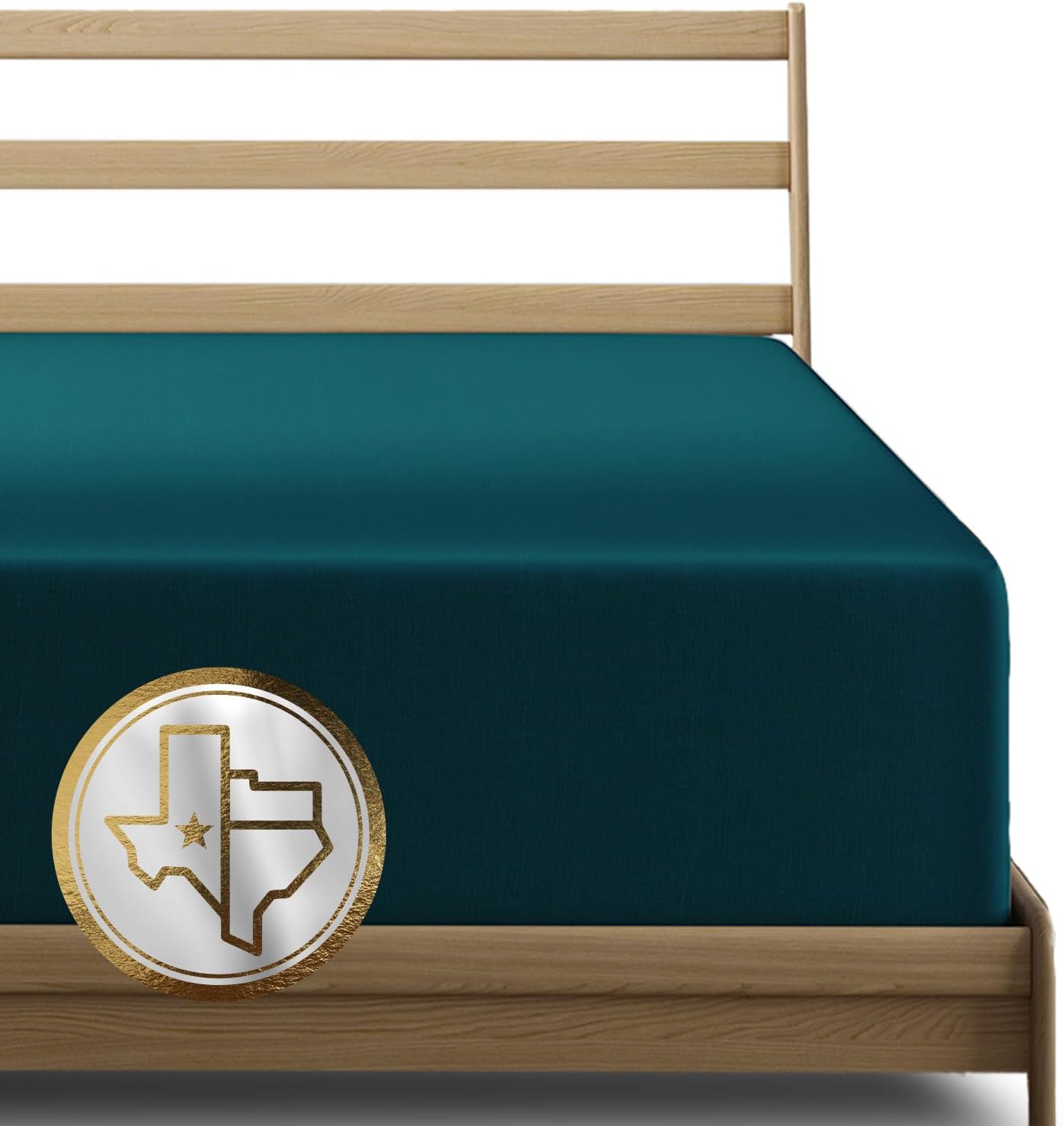 TEXAS LINEN CO. 100% Egyptian Cotton King Fitted Sheet Pack of 2 - Luxury High Thread Count Deep Pocket King Size Fitted Sheet Only (White), Soft, Cooling, Sateen Weave Hotel Quality Bottom Sheets