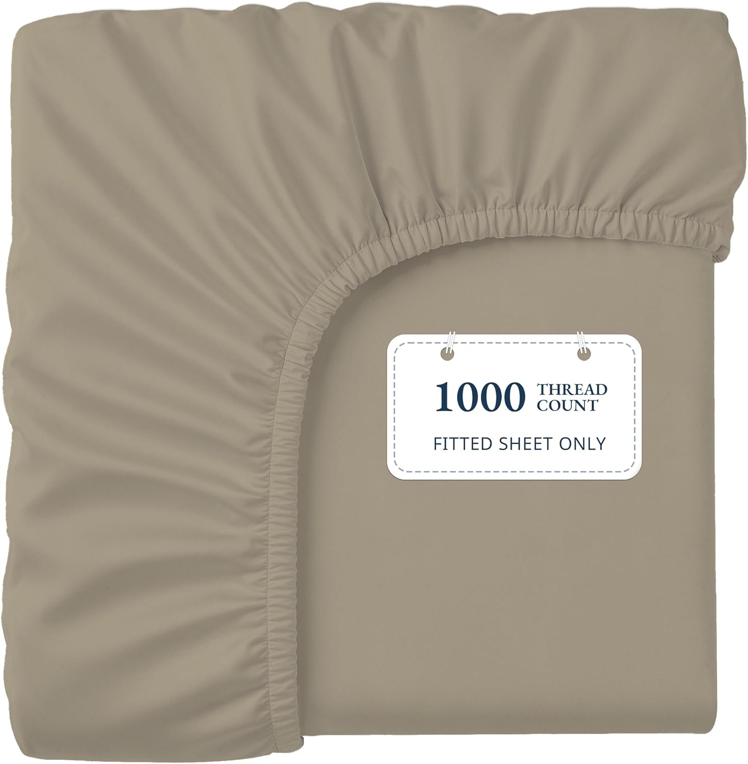 Lane Linen 100% Egyptian Cotton King Size Fitted Sheet Only (79"x81" + 16") - Elegant Sateen Weave, Ultra Soft, Breathable, Highly Durable, Deep Pockets Upto 17" - Charcoal