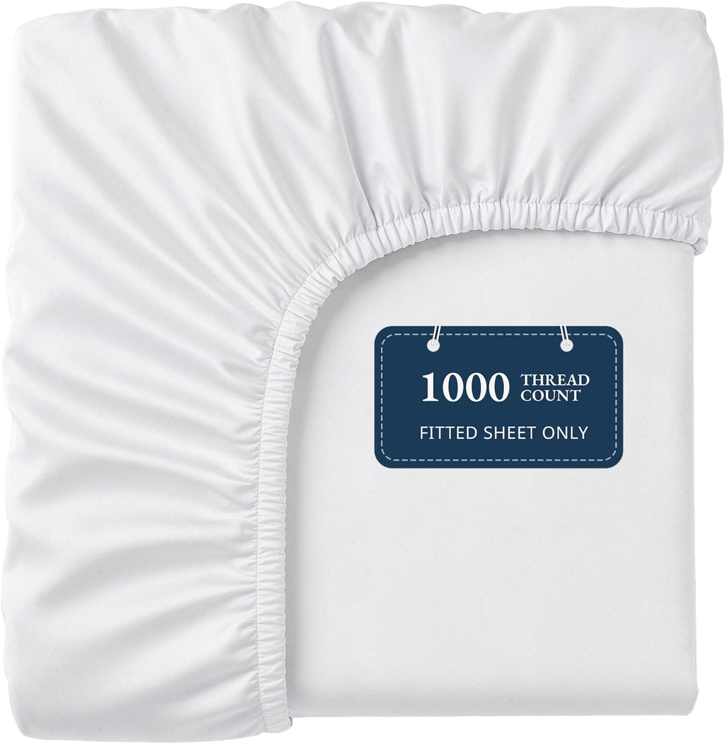 Lane Linen 100% Egyptian Cotton King Size Fitted Sheet Only (79"x81" + 16") - Elegant Sateen Weave, Ultra Soft, Breathable, Highly Durable, Deep Pockets Upto 17" - Charcoal