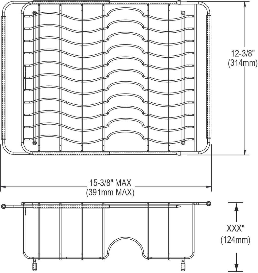 Elkay LKWERBSS 15-3/8" L x 12-3/8" W x 5-7/16" H Stainless Steel Wire Rinse Basket - Stainless Steel