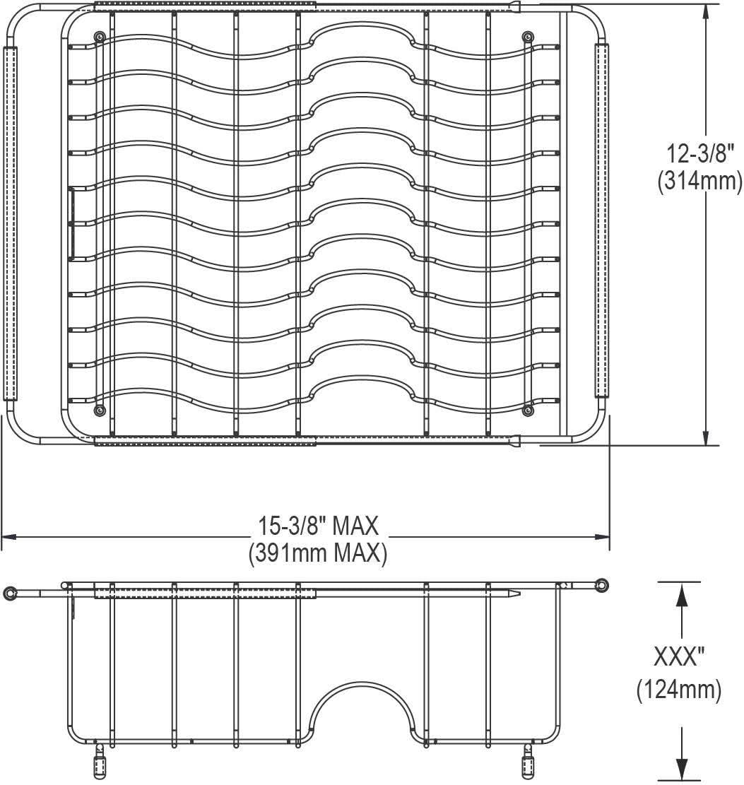 Elkay LKWERBSS 15-3/8" L x 12-3/8" W x 5-7/16" H Stainless Steel Wire Rinse Basket - Stainless Steel