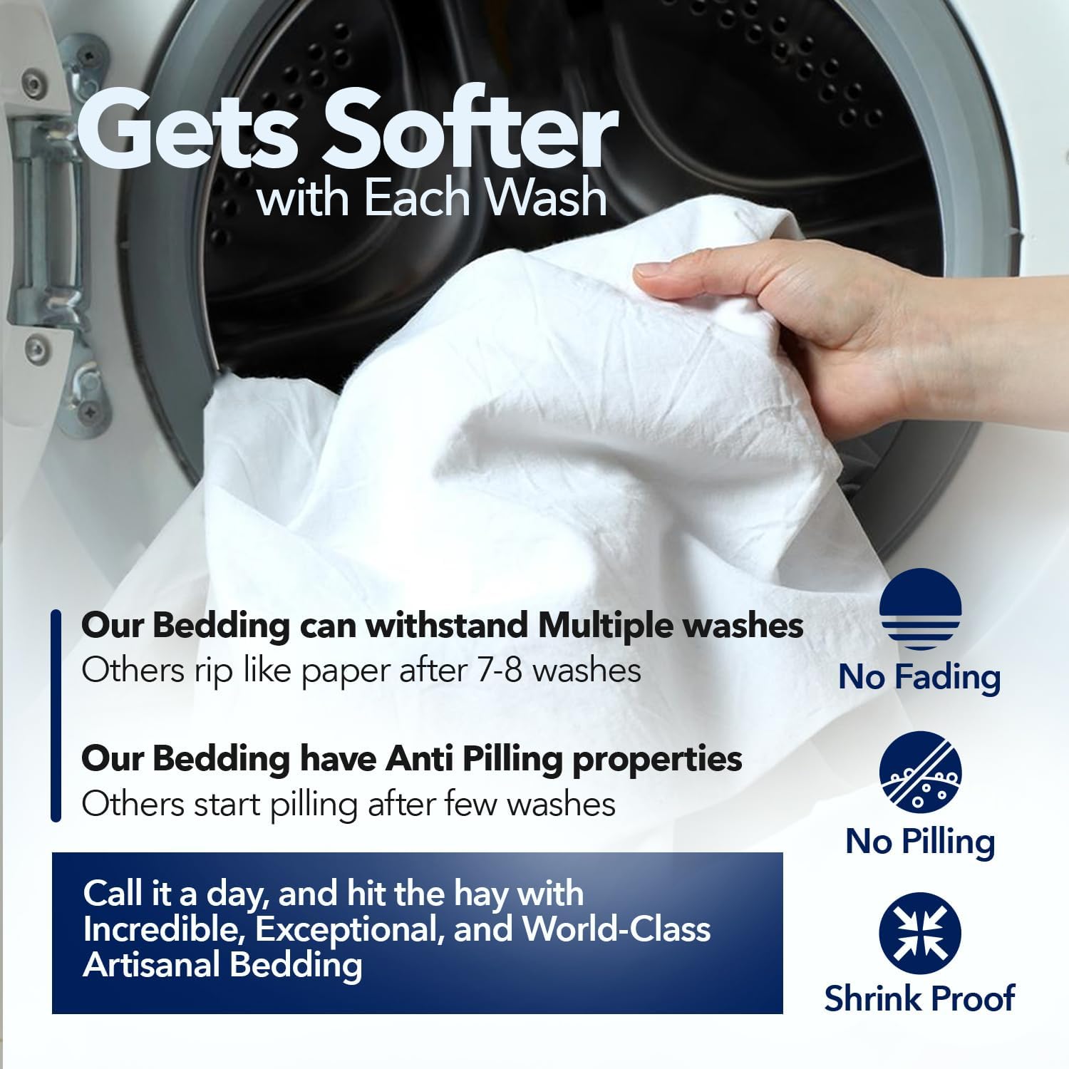 TEXAS LINEN CO. 100% Egyptian Cotton King Fitted Sheet Pack of 2 - Luxury High Thread Count Deep Pocket King Size Fitted Sheet Only (White), Soft, Cooling, Sateen Weave Hotel Quality Bottom Sheets