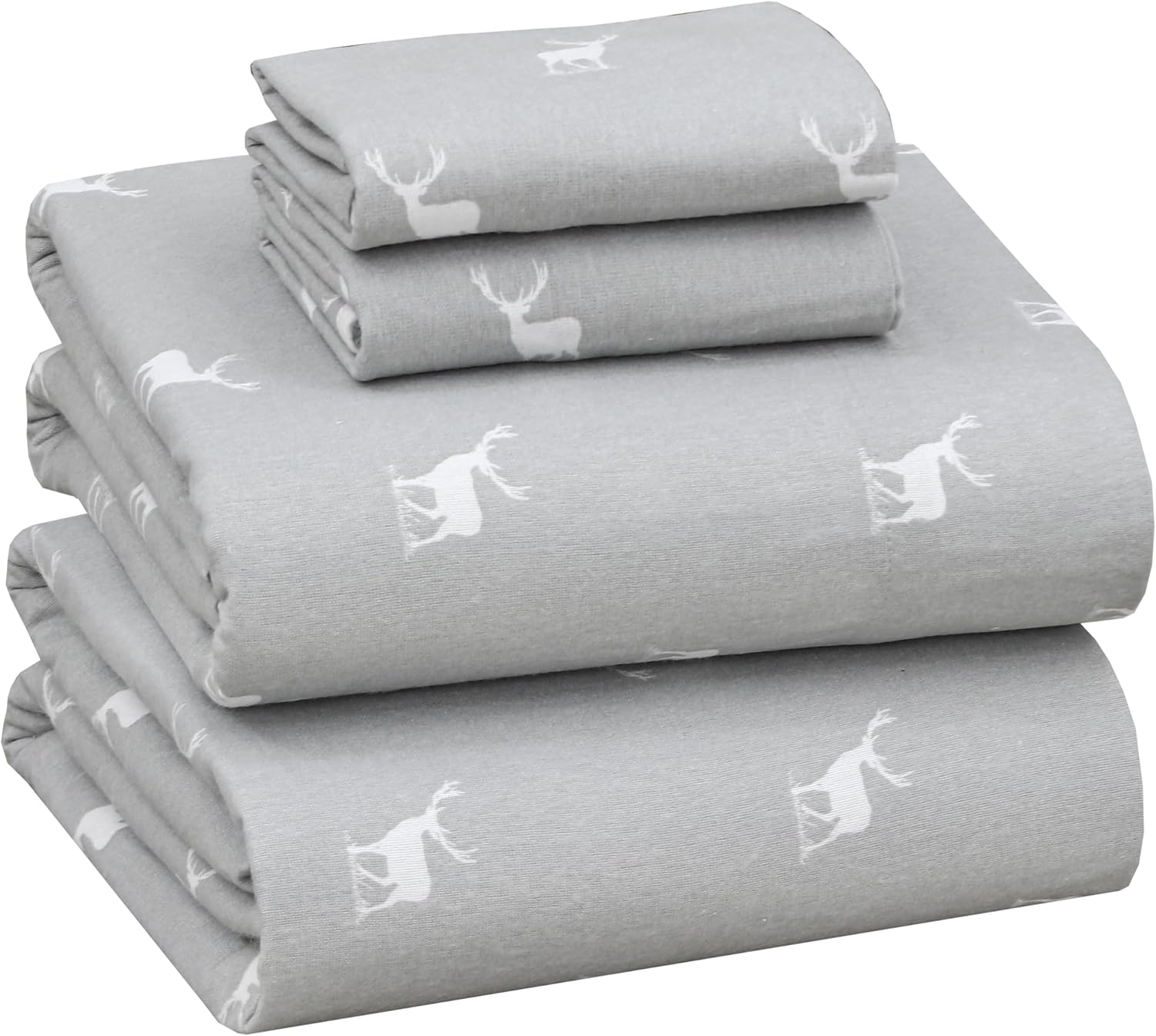 RUVANTI Flannel Sheets King Size - 100% Cotton Double Brushed King Size Sheets Set - Deep Pockets 16 Inches Bed Sheets - All Seasons Breathable & Extra Soft - Warm & Cozy, 4 Piece, DNA Plaid