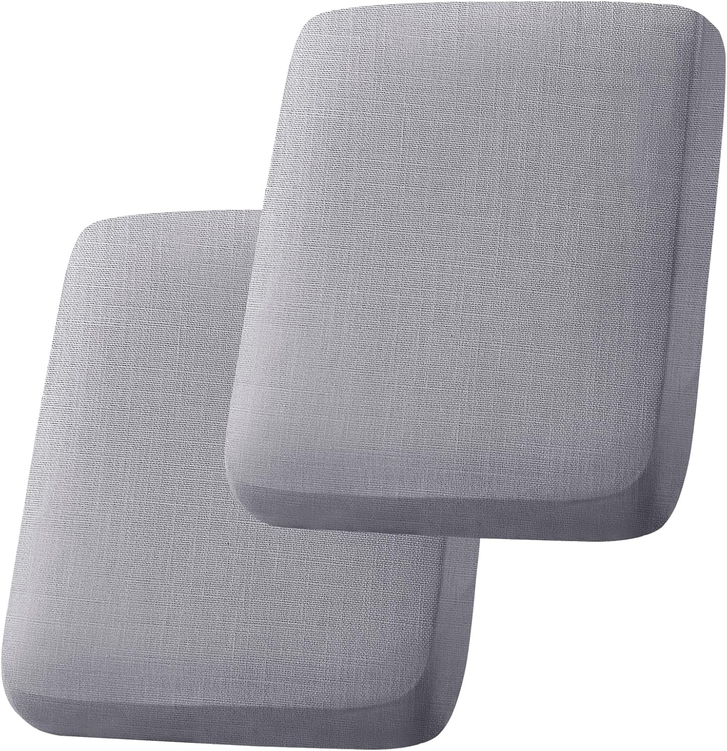 H.VERSAILTEX Water Resistant Woven Linen Look Couch Cushion Covers Sofa Cushion Covers for 3 Cushion Couch Individual Seat Cushion Covers Cushion Protector Slipcovers (3 Pack,Heather Black)