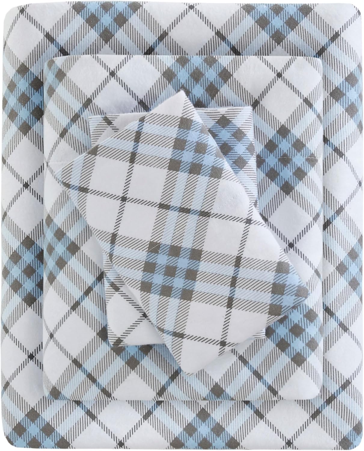 True North by Sleep Philosophy Flannel Sheets Queen Size, Cozy 100% Cotton Flannel Bed Sheets, Ultra Soft Cute Sheet Set, Novelty Print Themed Cold Weather Warm Bedding Set,Multi Leaves 4 Piece