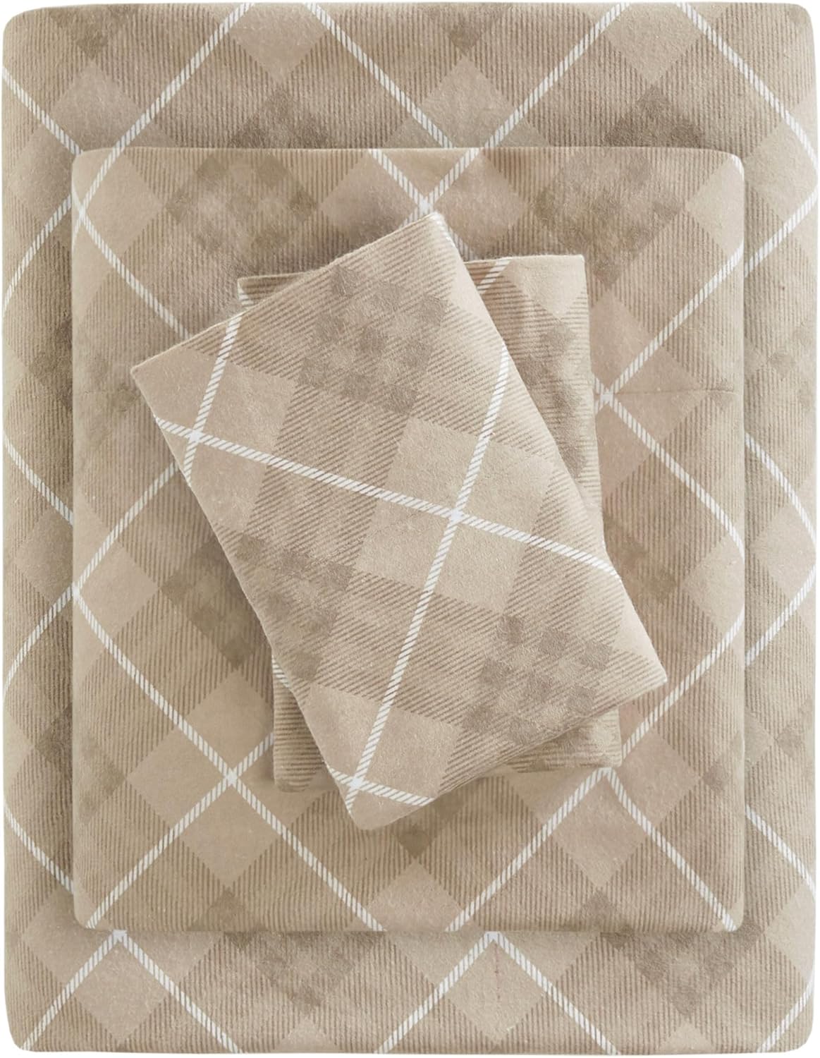 True North by Sleep Philosophy Flannel Sheets Queen Size, Cozy 100% Cotton Flannel Bed Sheets, Ultra Soft Cute Sheet Set, Novelty Print Themed Cold Weather Warm Bedding Set, Grey Dots 4 Piece