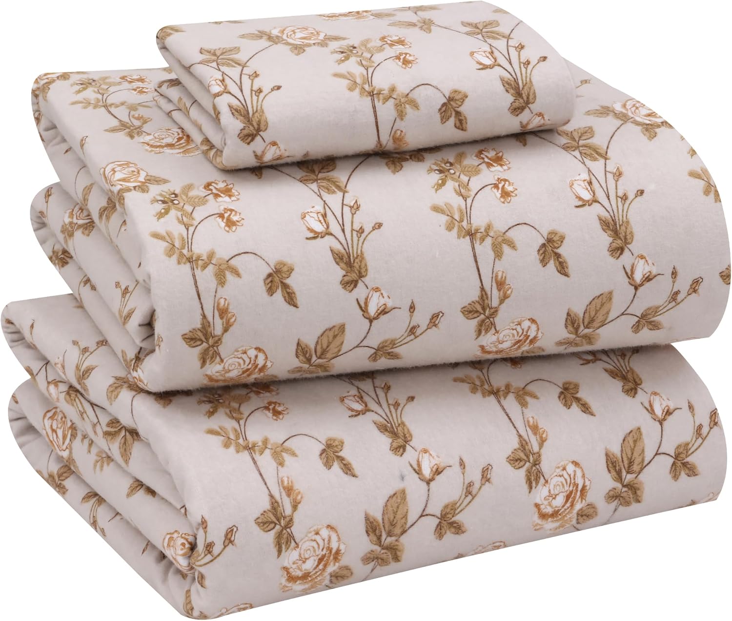 RUVANTI Flannel Sheets King Size - 100% Cotton Double Brushed King Size Sheets Set - Deep Pockets 16 Inches Bed Sheets - All Seasons Breathable & Extra Soft - Warm & Cozy, 4 Piece, DNA Plaid