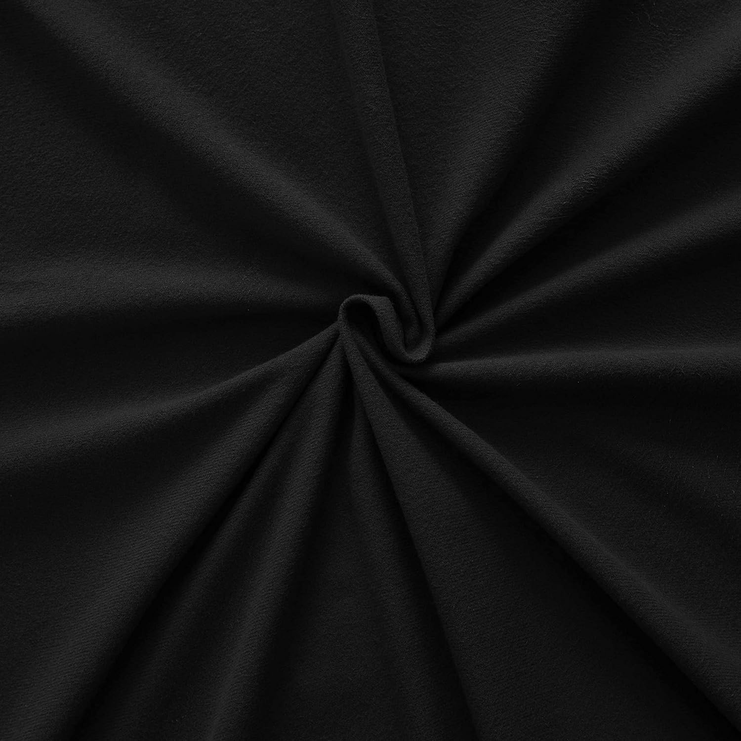 Flannel Sheets Warm and Cozy Deep Pocket Breathable All Season Bedding Set with Fitted, Flat and Pillowcases, Queen, Black