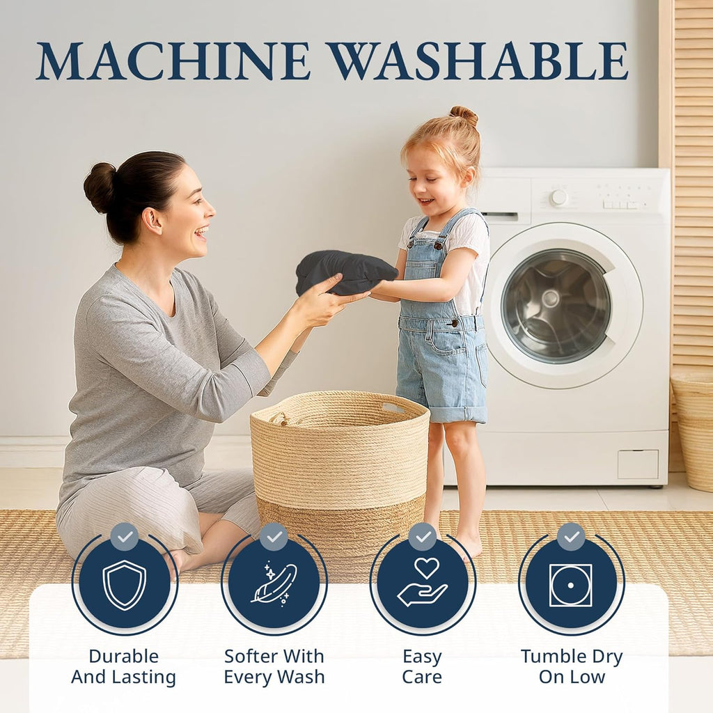 Lane Linen 100% Egyptian Cotton King Size Fitted Sheet Only (79"x81" + 16") - Elegant Sateen Weave, Ultra Soft, Breathable, Highly Durable, Deep Pockets Upto 17" - Charcoal