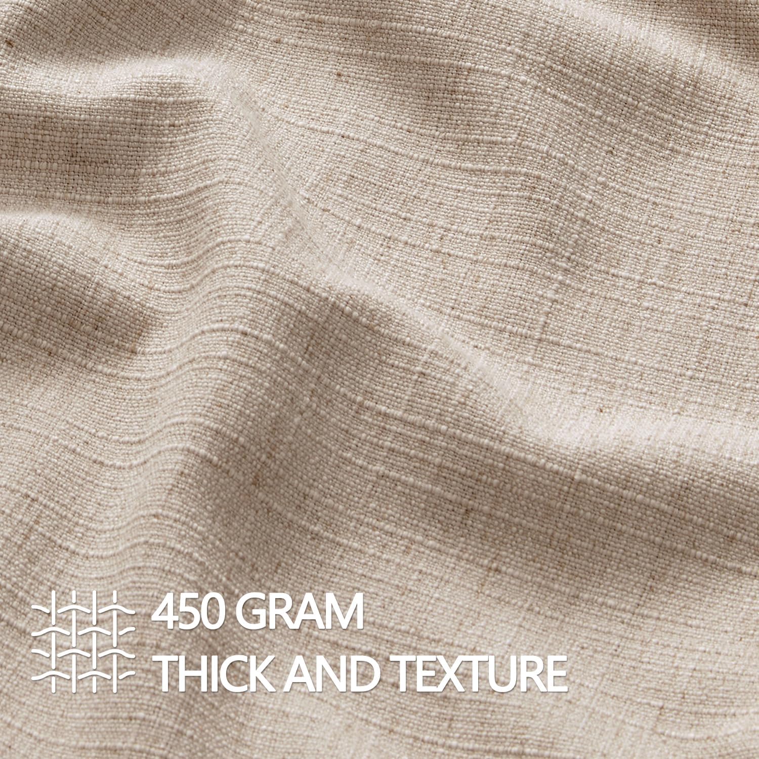 MIULEE Euro Sham Pillow Covers for Bed 26x26, 2 Pack Natural Linen Thick & Textured Decorative Throw Pillow Covers, Neutral Cushion Cases, Modern Farmhouse Home Decor, No Filling