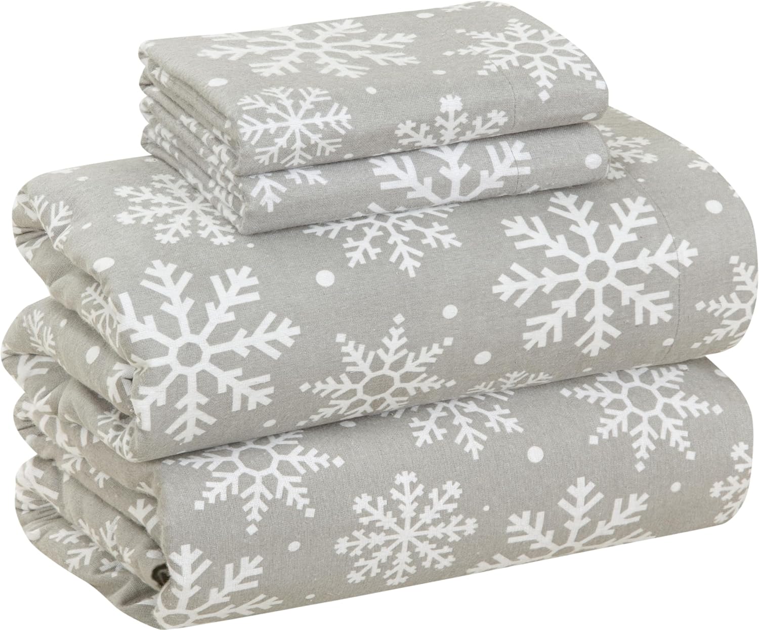 Bliss Casa 4 Piece 100% Cotton Flannel Sheets Queen Size Bed Set - Warm & Extra Soft - Deep Pockets, Breathable, All Seasons Comfy - Double Brushed Bed Sheet (Blossom)