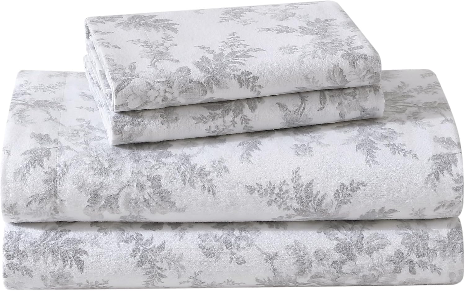 Laura Ashley - Flannel Sheets Queen Size, Anti-Pilling & Wrinkle Resistant Cotton, Touchably Soft for All-Season Comfort - Bed Sheets with Matching Pillowcases & Fitted Sheet (Mulholland Plaid Blue)