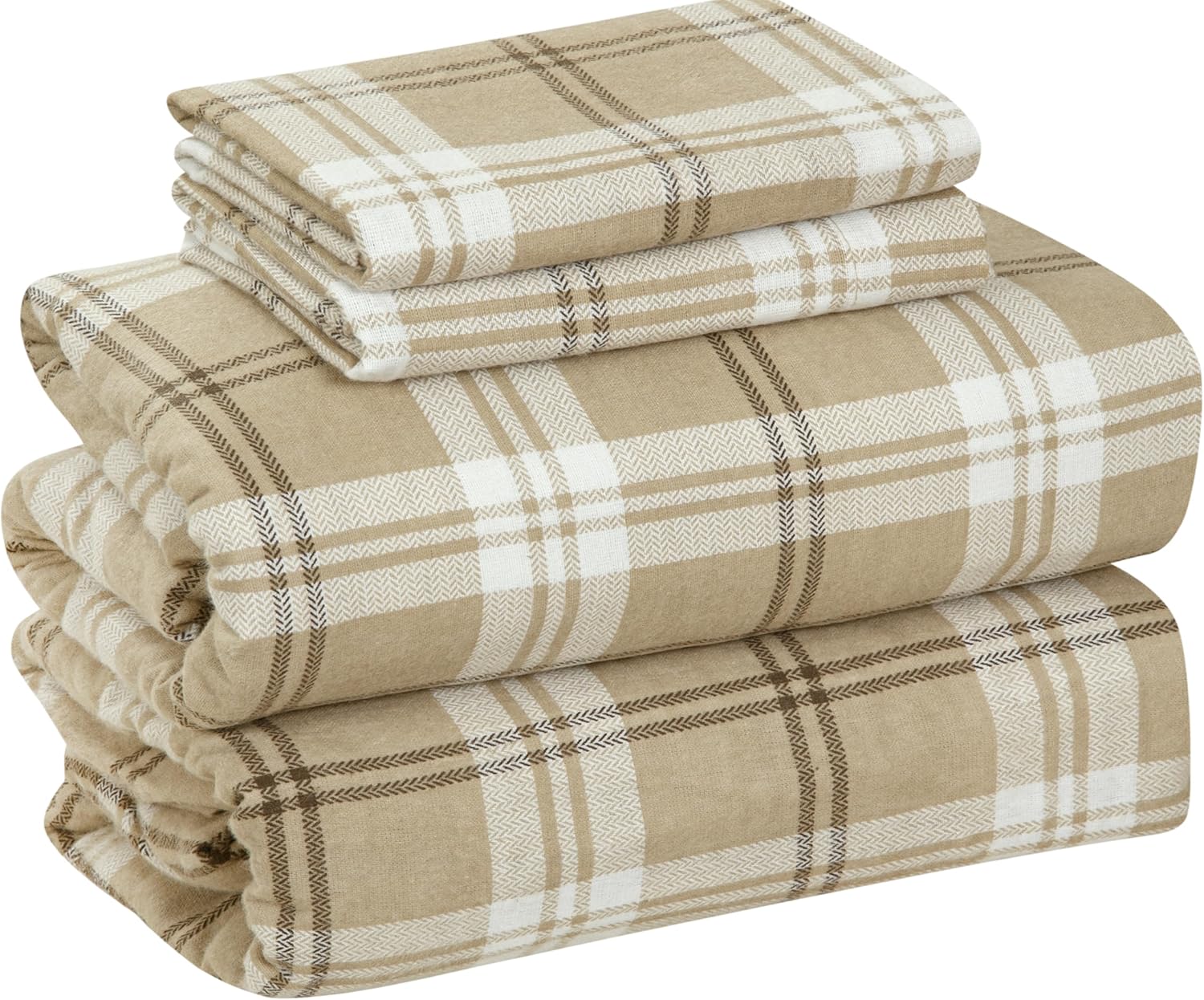 Bliss Casa 4 Piece 100% Cotton Flannel Sheets Queen Size Bed Set - Warm & Extra Soft - Deep Pockets, Breathable, All Seasons Comfy - Double Brushed Bed Sheet (Blossom)