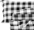 Bare Home Flannel Sheet Set Prints, 100% Cotton, Velvety Soft Heavyweight - Double Brushed Flannel for Extra Softness & Comfort - Deep Pocket - Bed Sheets (Queen, Tartan Plaid)